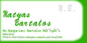 matyas bartalos business card